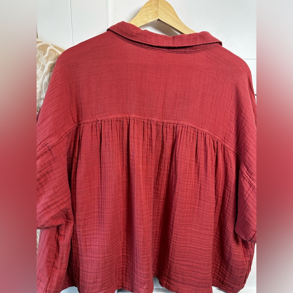 NWT Lot of (2) Old Navy Short Sleeve Shirts Tops Coral Zebra Gauzy Women's XXL - Picture 9 of 16